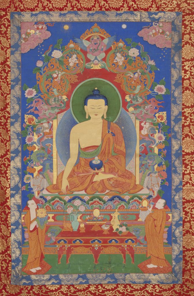 图片[1]-Sakyamuni Buddha Thangka-China Archive